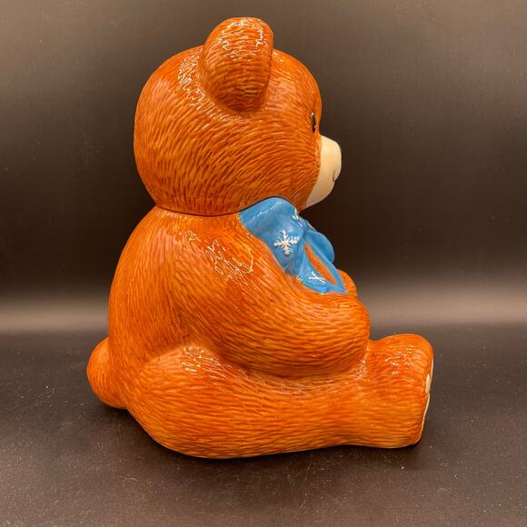 Pfaltzgraff Christmas Teddy Bear Cookie Jar - Picture 2 of 14